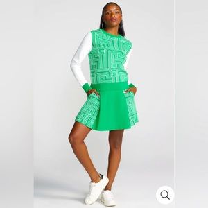 NY & CO 🆕 Gorg Green and White Tennis Outfit. Jacquard, great quality. Large.☀️